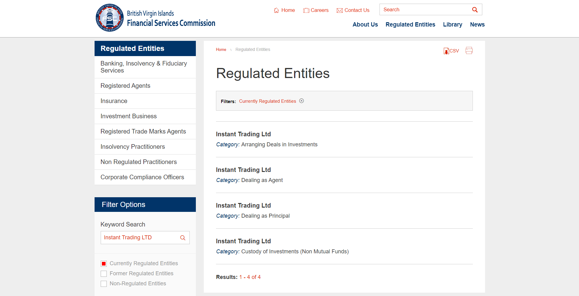 InstaForex LTD regulation